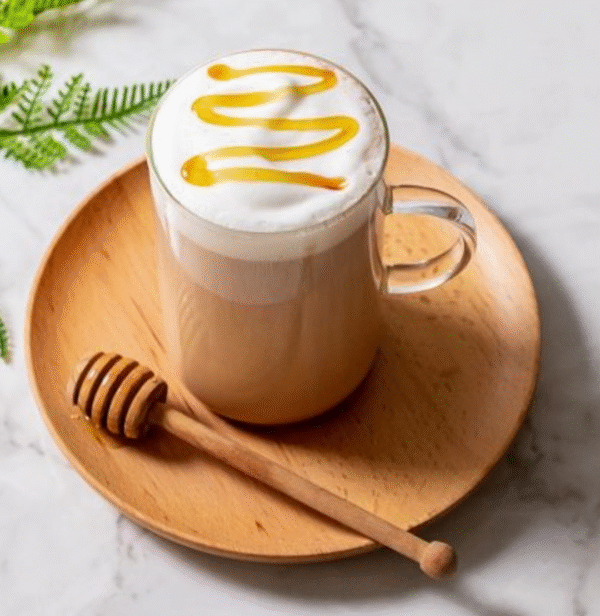 Iced Caramel Macchiato With Whipping Cream