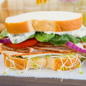 Sandwich turkey with veg