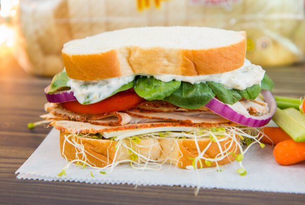 Sandwich turkey with veg