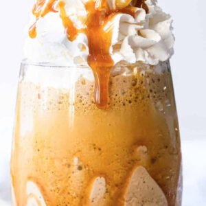 Caramel Frappe With Whipped Cream