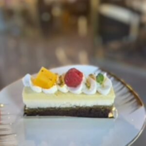 Signature entremet pistachio vanilla  mango